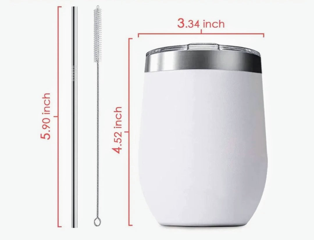 Insulated Stainless Steel Wine Tumbler - 12oz